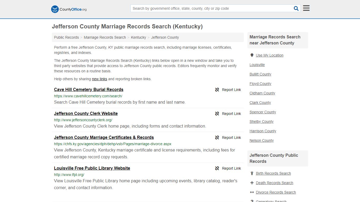 Marriage Records Search - Jefferson County, KY (Marriage ...